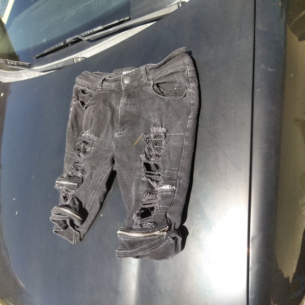 Black Mens Shorts Distressed Preowned